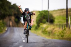 Mountain bike downhill racer Wyn Masters at home in New Plymouth, Taranaki, New Zealand. 