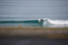 Paul Hersey cuts back on a wave at St Kilda Beach, Dunedin, New Zealand. 
