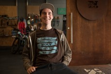Xterra athlete and Skinnies ambassador Lewis Ryan at Te Puia, Rotorua, New Zealand. 