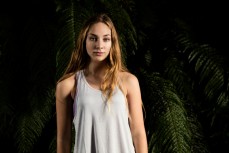 Skinnies ambassador Kristin Crook at Blue Lake, Rotorua, New Zealand.