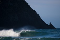 An empty wave at Blackhead Beach, Dunedin, New Zealand. 