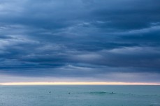 Storm clouds amassing over St Clair, Dunedin, New Zealand. 