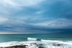 Winter skies dominating over St Clair Point, Dunedin, New Zealand. 