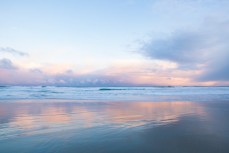 Pastel skies over St Kilda, Dunedin, New Zealand. 