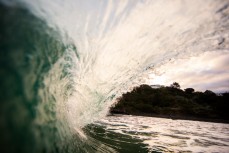 Empty wave during a new swell at St Clair Beach, Dunedin, New Zealand. 