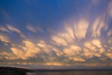 Mammatus clouds over St Clair Beach, Dunedin, New Zealand. 