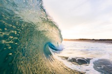 Hollow waves at St Kilda, Dunedin, New Zealand. 