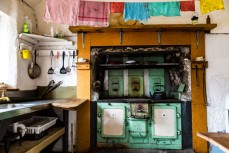 Stove at Quail Flat on Muzzle Station, on the Clarence River between the Inland and Seaward Kaikoura Ranges, Kaikoura, New Zealand. 