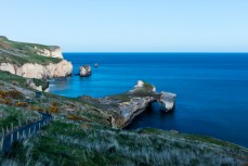 Dusk at Tunnel Beach, Dunedin, New Zealand. 