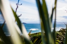 Clean lines as a new ground swell wraps into Blackhead Beach, Dunedin, New Zealand. 