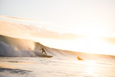 Dusk session in hollow little waves at Blackhead Beach, Dunedin, New Zealand. 