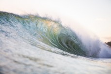 Dusk session in hollow little waves at Blackhead Beach, Dunedin, New Zealand. 