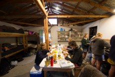 Breakfast during calf marking in January 2017 at the Ravine, Muzzle Station, Kaikoura, New Zealand.
