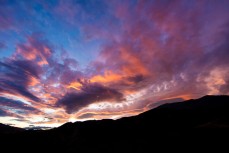 Sunset over the Muzzle Station, Kaikoura, New Zealand.