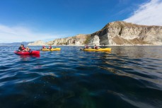 Perfect conditions during a pedal kayak with Levi of Levi Pedal Kayak Tours at Kaikoura, Canterbury, New Zealand.
