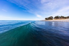 Clean, small waves at Meatworks, Kaikoura, New Zealand.