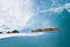 An empty summer peak breaks at Blackhead Beach, Dunedin, New Zealand. 