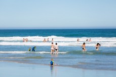 Summer beach days at St Clair Beach, Dunedin, New Zealand. 