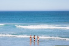 Summer beach days at St Clair Beach, Dunedin, New Zealand. 