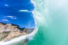 Summer waves at Aramoana Beach, Dunedin, New Zealand. 