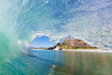 Summer waves at Aramoana Beach, Dunedin, New Zealand. 