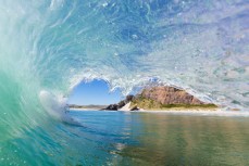 Summer waves at Aramoana Beach, Dunedin, New Zealand. 