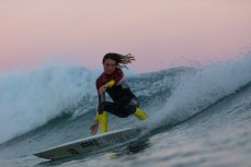 James Murphy makes the most of fun dusk conditions at St Clair, Dunedin, New Zealand.
