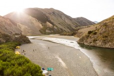 Camp 2, rafting the Clarence River from Hanmer to Clarence, Marlborough, New Zealand.