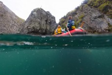 Underwater shots rafting the Clarence River from Hanmer to Clarence, Marlborough, New Zealand.