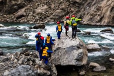 Rafting the new Dart Rapid on the Clarence River from Hanmer to Clarence, Marlborough, New Zealand.