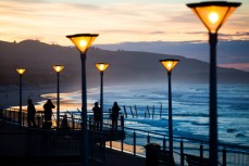 Dawn at St Clair Beach, Dunedin, New Zealand. 