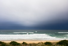 Storm approaching St Kilda, Dunedin, New Zealand.