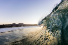 Empty wave at dawn near Brighton Beach, Dunedin, New Zealand.