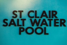 St Clair Salt Water Pool at St Clair, Dunedin, New Zealand.