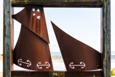 Pahi art at Riverton, Southland, New Zealand.