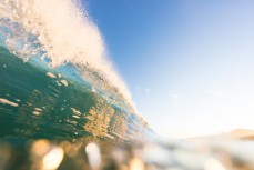 Fun winter waves at Blackhead Beach, Dunedin, New Zealand.