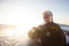 Caleb Cutmore on the journey home from Cloudbreak during the 2017 Fiji Launch Pad event held In the Mamanuca Islands, Fiji.