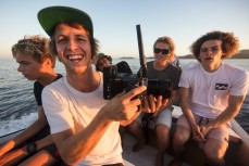 Jono Smit and the team heading out at dawn during the 2017 Fiji Launch Pad event held In the Mamanuca Islands, Fiji.