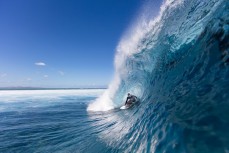 Harrison gets tubed  at Cloudbreak during the 2017 Fiji Launch Pad event held In the Mamanuca Islands, Fiji.