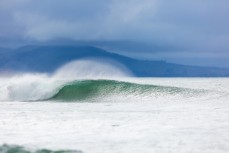 An empty wave on the north coast at Aramoana, Dunedin, New Zealand.