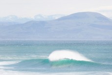 A peak unloads without a taker in a punchy swell at Aramoana, Dunedin, New Zealand.
