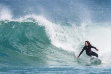 Elliott Brown gets in one last surf at St Kilda, Dunedin, New Zealand, before heading to Japan to compete in the World Junior Surf Championship.