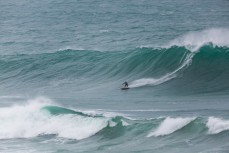 Davy Wooffinden makes the most of conditions as a spring swell peaks at a remote reefbreak in the Catlins, Southland, New Zealand.