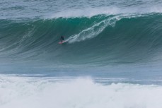 Davy Wooffinden makes the most of conditions as a spring swell peaks at a remote reefbreak in the Catlins, Southland, New Zealand.