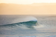 Spring winds airbrush a ground swell at Blackhead Beach, Dunedin, New Zealand.