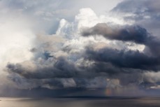 Storm clouds over St Clair, Dunedin, New Zealand. 