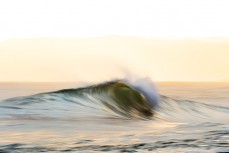 Spring winds airbrush a ground swell at Blackheaqd Beach, Dunedin, New Zealand.