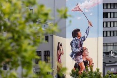 Street art in Dunedin, New Zealand.