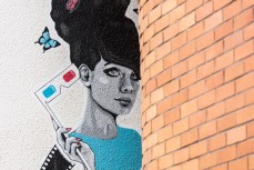 Street art in Dunedin, New Zealand.