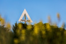 Pipeline triangle at St Kilda, Dunedin, New Zealand.